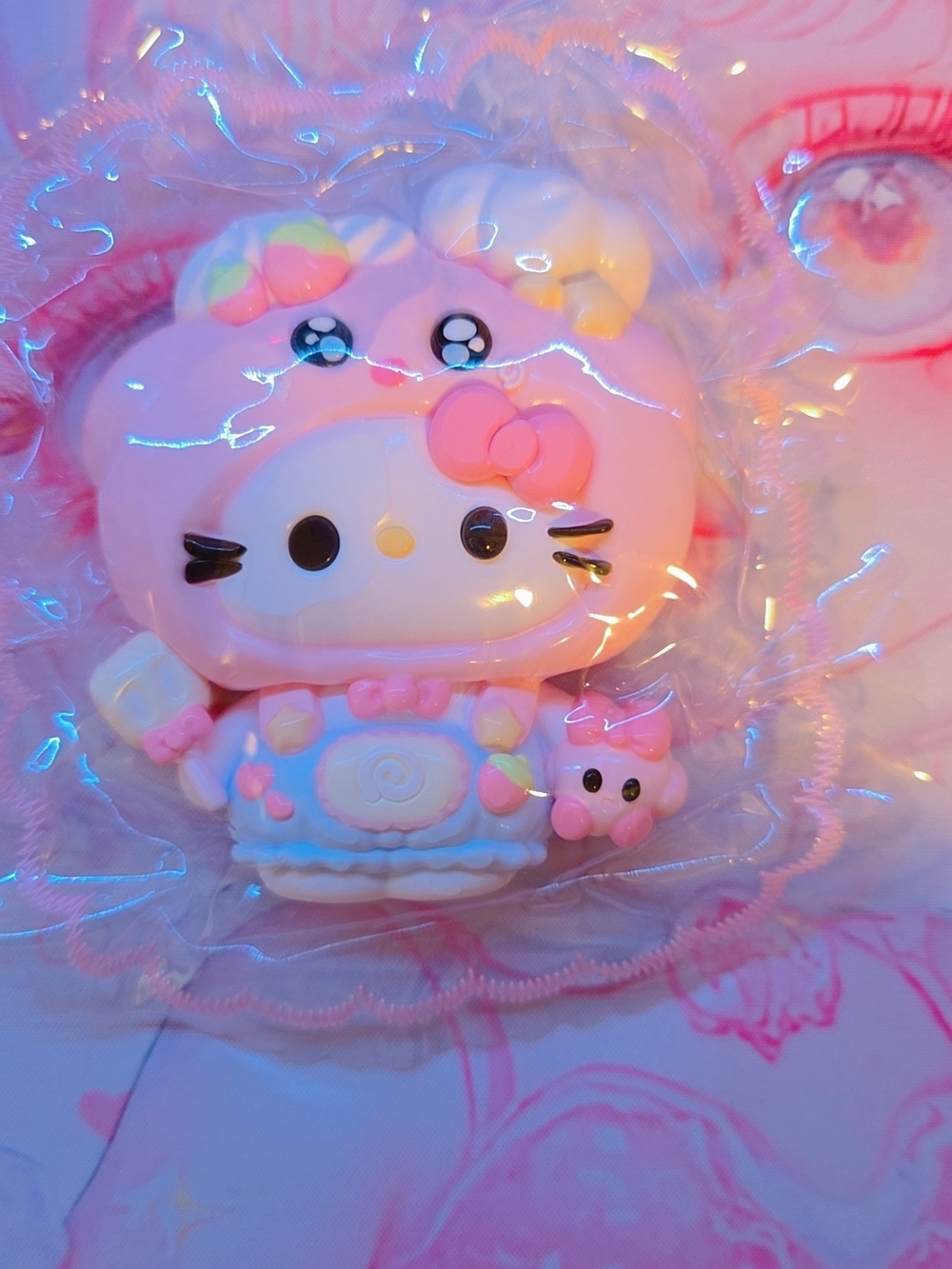 Hello Kitty pastel pink and light blue Squishy